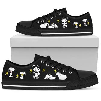 Snoopy Friendship For Man And Women Gift For Fan Low Top Leather Shoes Sneakers | Favorety