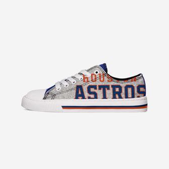 Houston Astros Womens Glitter Low Top Canvas Shoe | Favorety AU