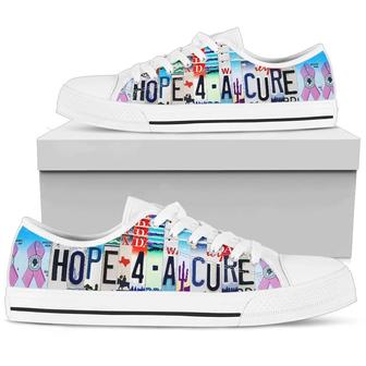 Breast Cancer Awareness Hope For A Cure Low Top Shoes Sneakers - Monsterry UK
