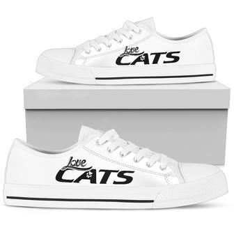 Love Cats White Low Top Shoe | Favorety AU