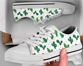 Cactus Casual Shoes , Cactus Sneakers , Cute Shoes , Casual Shoes , Cactus Gifts , Low Top Converse Style Shoes for Womens Mens Adults - Monsterry UK