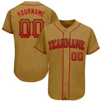 Custom Old Gold Red-Black Authentic Drift Fashion Baseball Jersey - Monsterry AU