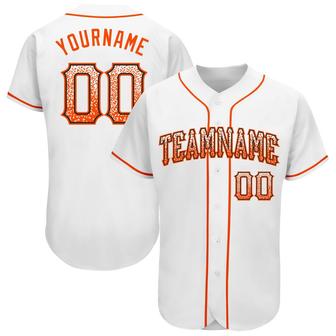 Custom White Orange-Black Authentic Drift Fashion Baseball Jersey - Monsterry CA