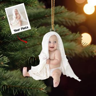 Custom Baby Photo Ornament, Baby First Christmas 2023, Christmas Gift For Family, Family Members - Thegiftio UK
