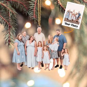 Custom Family Photo Ornament, Family Christmas Ornament, Gift For Family Members, Friends - Thegiftio