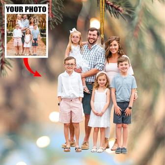 Custom Family Photo Ornament - Family Mica Ornament - Christmas Gift For Family, Family Members - Thegiftio UK