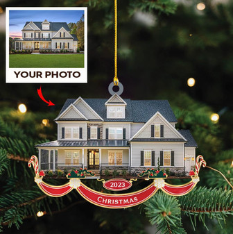 Custom Photo New Home Christmas Photo Ornament - Thegiftio UK