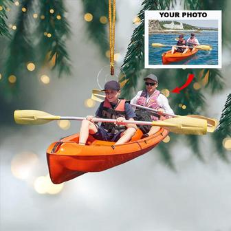 Custom Photo Ornament, Christmas Gift For Kayak Lover, Kayakers - Thegiftio