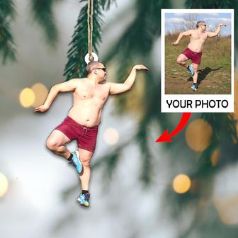 Custom Photo Ornament -Christmas Gift For Friend And Family - Funny Moment Photo - Thegiftio UK