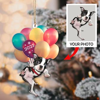 Custom Photo Ornament - Dog With Balloons Ornaments - Gift For Dog Lover - Thegiftio UK