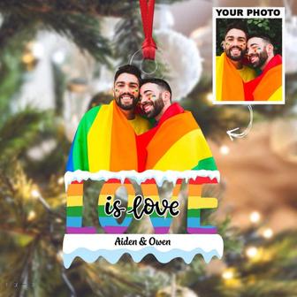 Custom Photo Ornament, LGBT Ornament, Couple Gift, Gay, Les Couple - Thegiftio