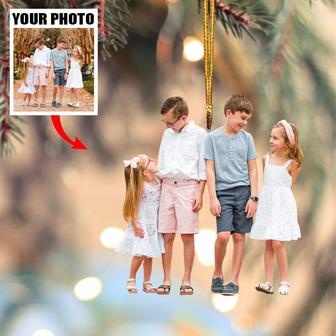 Custom Photo Ornament - Personalized Photo Mica Ornament - Christmas Gift For Family, Friends - Thegiftio UK