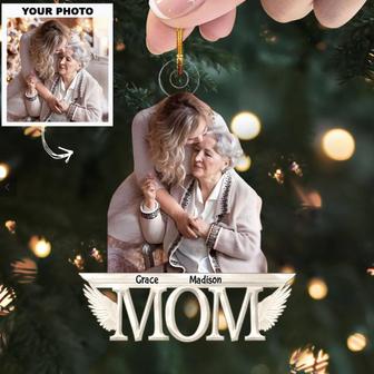 Custom Photo Ornament - Personalized Mother and Daughter Mica Ornament - Christmas Gift For Mom - Thegiftio UK