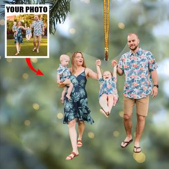 Custom photo Ornament - Personalized Photo Mica Ornament - Christmas Gift For Family Members - Thegiftio
