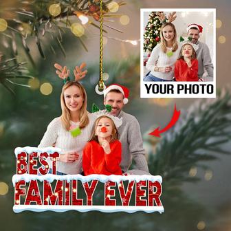 Merry Christmas 2023 My Family - Personalized Custom Photo Ornament - Best Family Ever - Thegiftio UK