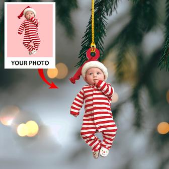 Personalized Photo Ornament - Christmas Gift For Family Member, Friends - Customized Your Photo Baby Ornament - Thegiftio