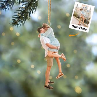 Personalized Photo Ornament, Couple Custom Gift, Christmas Gift For Couple, Anniversary Gift - Thegiftio