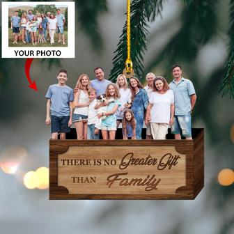 There Is No Greater Gift Than Family - Custom Photo Ornament - Christmas, Birthday Gift For Family, Family Members, Mom, Dad, Husband, Wife - Thegiftio UK
