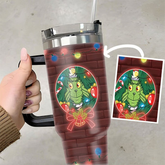 Stanley Grinch Tumbler, Mean One Tumbler, Tumbler Grinch Cup, Grinch Christmas Tumbler, Xmas Cup - Thegiftio
