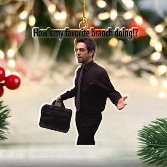 How’s my favorite branch doing Ornament, Ryan Howard from "The Office" Christmas Ornament - Thegiftio