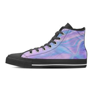 Abstract Holographic Men's High Top Shoes - Monsterry AU
