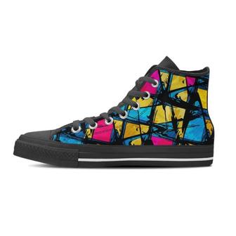 Abstract Psychedelic Graffiti Women's High Top Shoes - Monsterry AU