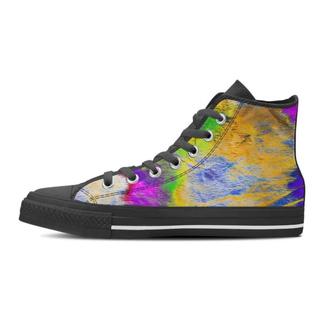 Abstract Tie Dye Women's High Top Shoes - Monsterry AU