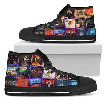 ACDC Sneakers Custom Album High Top Shoes Rock Band Fan High Top Shoes - Monsterry AU