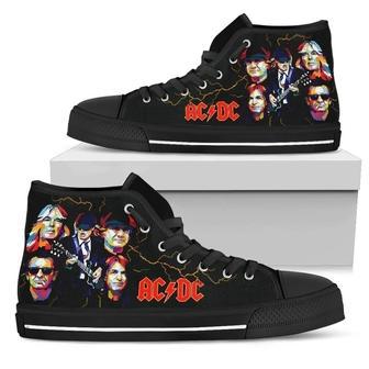 ACDC Sneakers High Top Shoes For Music Fan High Top Shoes | Favorety DE