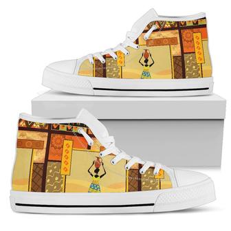 African Girl Design Men High Top Shoes - Monsterry AU