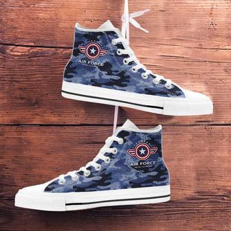 Air Force Camo High Top Shoes - Monsterry UK
