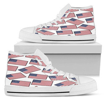 America Pride Flag High Top Shoes - Monsterry
