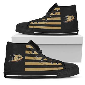 American Flag Anaheim Ducks High Top Shoes | Favorety UK