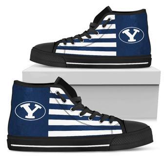 American Flag BYU Cougars High Top Shoes | Favorety UK