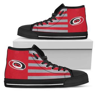 American Flag Carolina Hurricanes High Top Shoes | Favorety