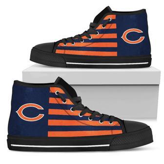 American Flag Chicago Bears High Top Shoes | Favorety AU