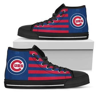 American Flag Chicago Cubs High Top Shoes | Favorety AU