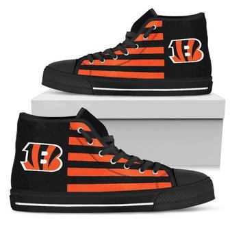 American Flag Cincinnati Bengals High Top Shoes | Favorety DE