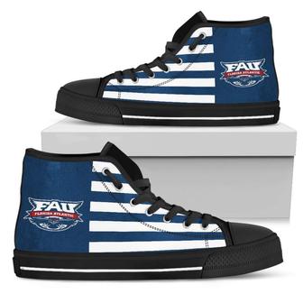 American Flag Florida Atlantic Owls High Top Shoes - Monsterry