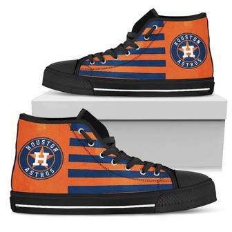 American Flag Houston Astros High Top Shoes | Favorety