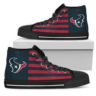 American Flag Houston Texans High Top Shoes | Favorety