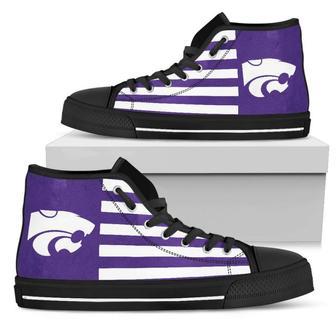 American Flag Kansas State Wildcats High Top Shoes | Favorety DE