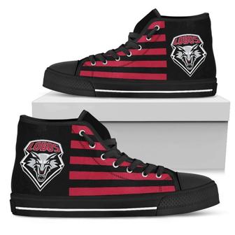 American Flag New Mexico Lobos High Top Shoes - Monsterry AU