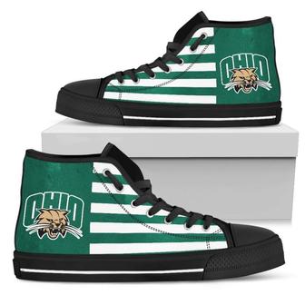 American Flag Ohio Bobcats High Top Shoes - Monsterry
