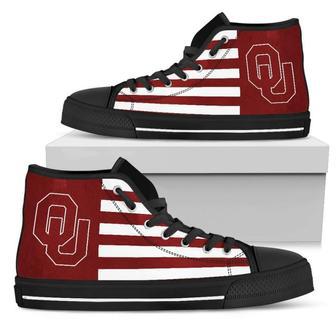 American Flag Oklahoma Sooners High Top Shoes | Favorety