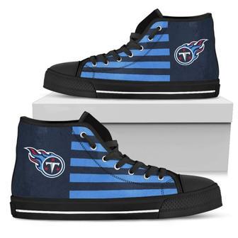 American Flag Tennessee Titans High Top Shoes | Favorety CA