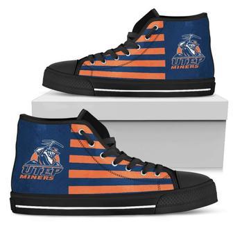 American Flag UTEP Miners High Top Shoes | Favorety UK