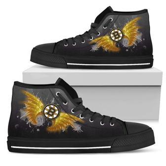 Angel Wings Boston Bruins High Top Shoes | Favorety CA