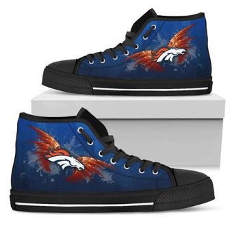 Angel Wings Denver Broncos High Top Shoes | Favorety CA