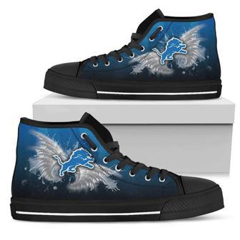 Angel Wings Detroit Lions High Top Shoes | Favorety AU